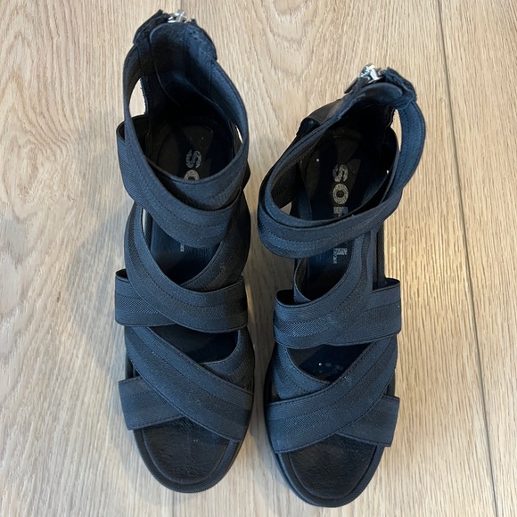 Joanie™ II Leather Wedge Heeled Sandal Sorel Size 8 - Picture 3 of 8